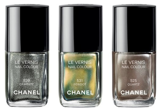 Chanel efterår 2011 neglelakker Peridot, Graphite og Quartz
