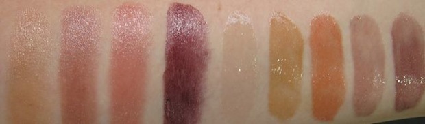 MAC Semi-Precious Lipstick og Cremesheen Glass swatches