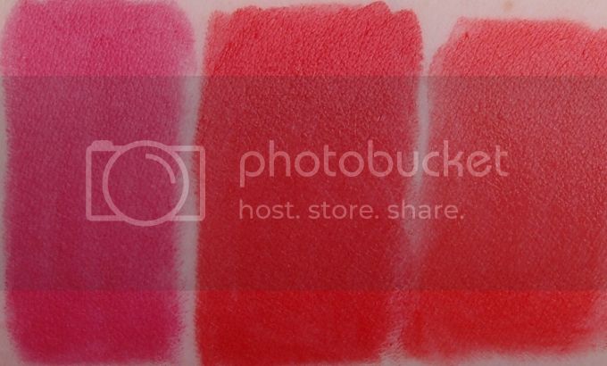 YR 13 Rose Somptueux, 31 Rouge Vif, 43 Corail Incandescent photo YRGrandRougeSwatches_zpsd25b3a1e.jpg