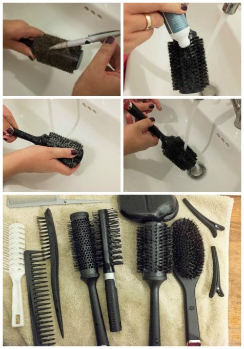 Sådan vasker du dine hårbørster