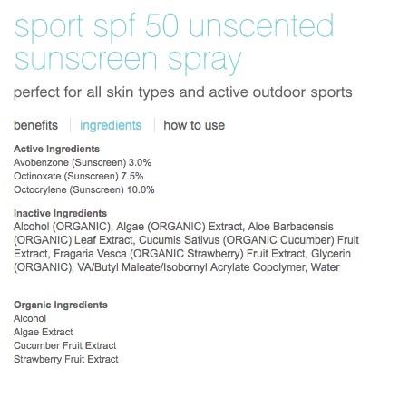 Coola Sport SPF 50 Unscented Sunscreen Spray