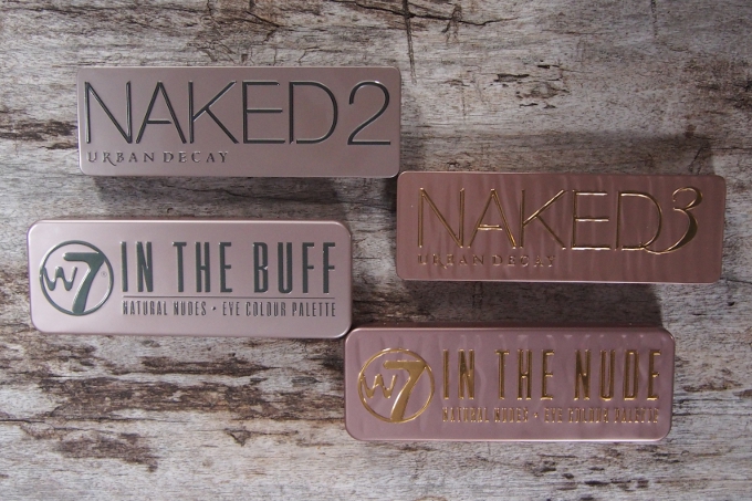 W7 In The Buff & In The Nude kontra Naked 2 og 3